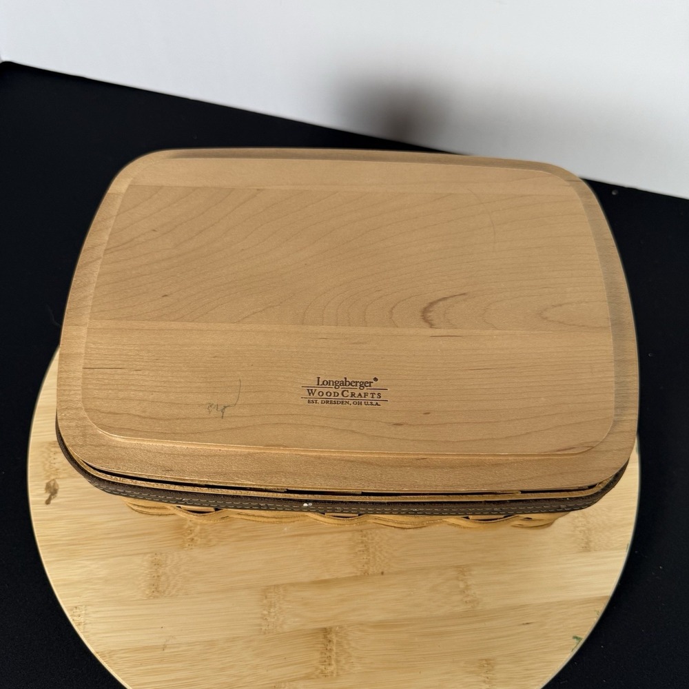 Longaberger Basket Baking Celebration With Lid Handwoven Woodcrafts Brown 2004 - Picture 6 of 10